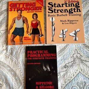Bundle of 4 new strength / weight training books